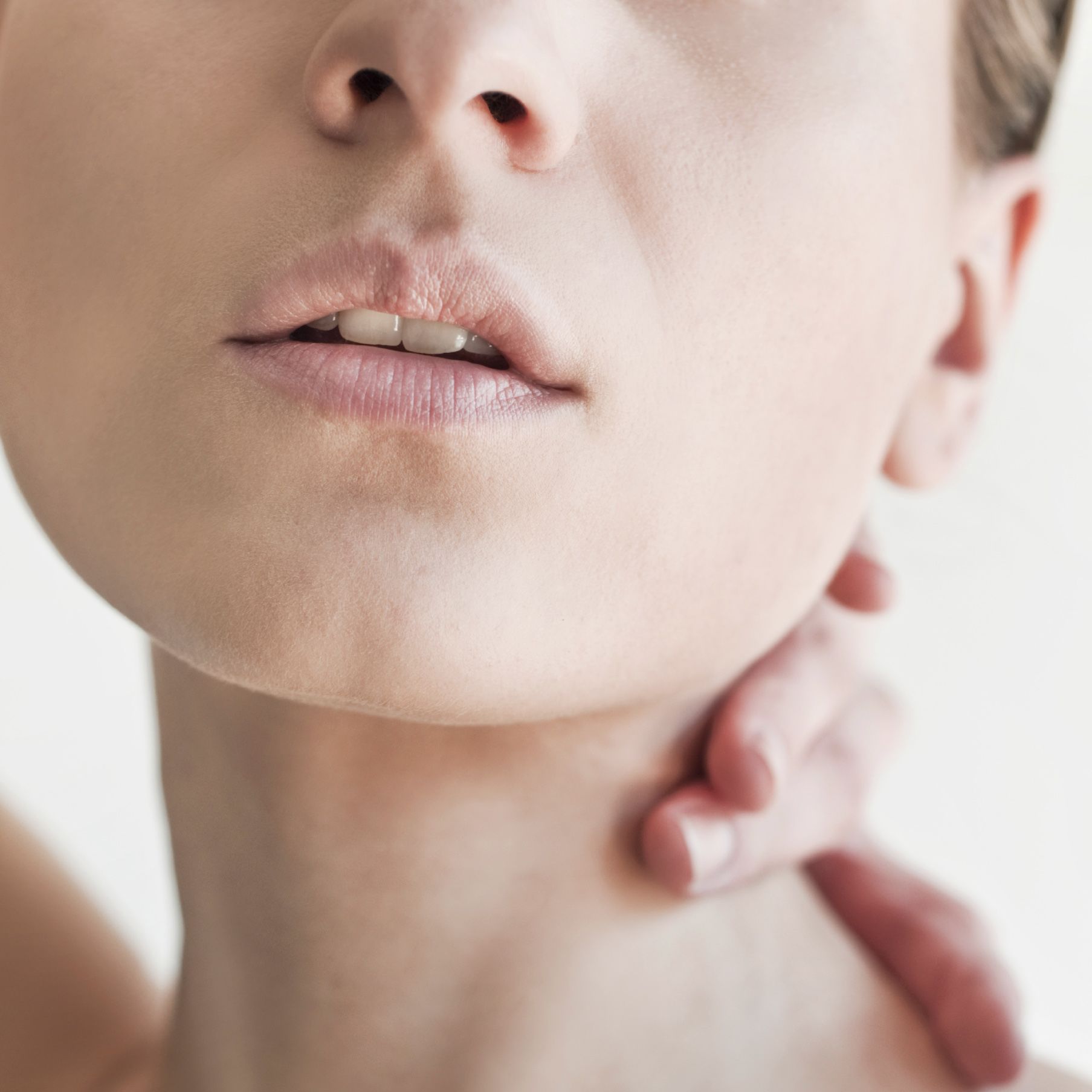 Close up of woman's mouth