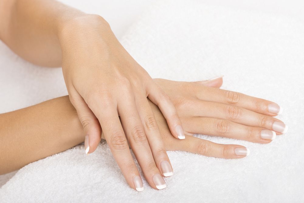 Back of woman's hands